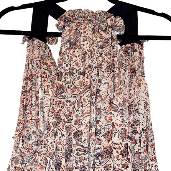 ISABEL MARANT • 100% Silk Floral Tunic w/ Ribbon Straps • Size 2 - Picture 11 of 13